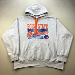 Boise State University Hoodie Sweatshirt Adult XL Gray Pro-Weave BSU Broncos